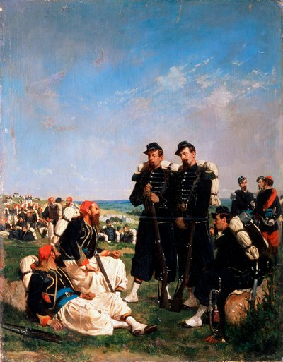 19世紀セバストポール近くのフランス人キャンプ 作： Paul Alexandre Protais