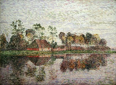 木々と川に囲まれた南ドイツのファームステッド 作： Paul Baum
