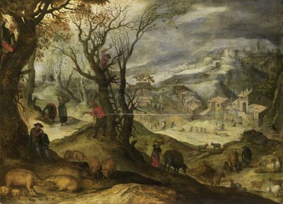 冬の風景 作： Paul Bril (copy after)