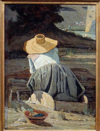 ラバンディエールポール・カミーユ・ギグー（1834-1871）の絵画 作： Paul Camille Guigou