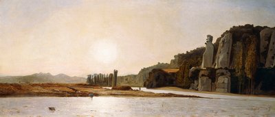 ミラボーのデュランスの銀行の日の出、1865 作： Paul Camille Guigou