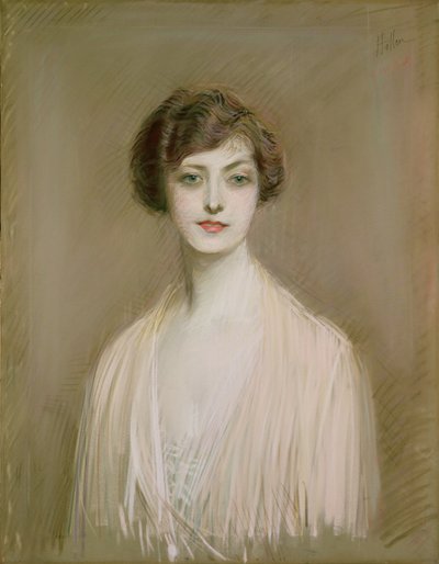 アメリカン（キャンバスにパステル） 作： Paul Cesar Helleu