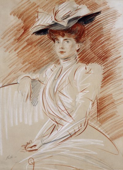 マダムヘリューオシャポー 作： Paul Cesar Helleu