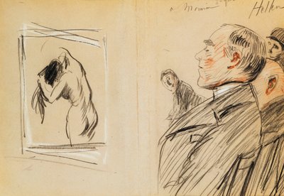ドガのパステルを眺めるムッシュフィケット 作： Paul Cesar Helleu