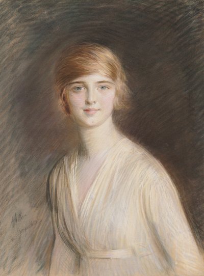 ジャクリーンの肖像（紙にパステル） 作： Paul Cesar Helleu