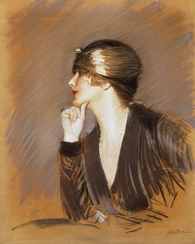 ルセットの肖像、1913年 作： Paul Cesar Helleu
