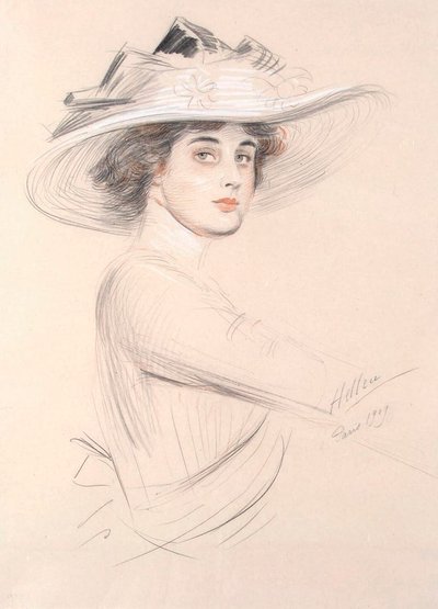 女性の肖像、1909年。 作： Paul Cesar Helleu