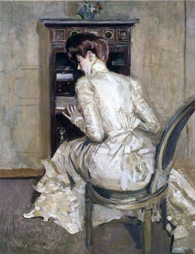 彼女の秘書、1900年頃のアーティストの妻 作： Paul Cesar Helleu