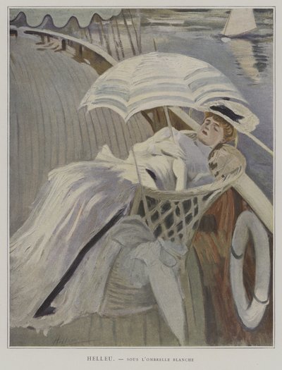 白い傘の下で 作： Paul Cesar after Helleu