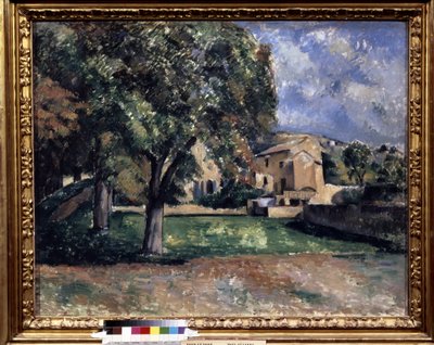 公園の木。 ジャス・ド・ブーファン。 ポール・セザンヌ (1839-1906) の絵画 作： Paul Cézanne