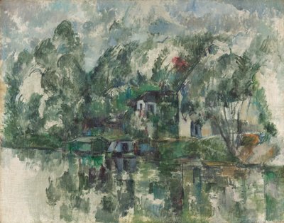 ウォーターズエッジで、c。 1890年（帆布に油彩） 作： Paul Cézanne