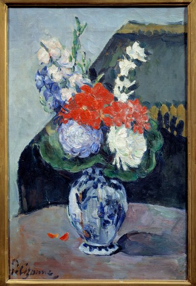 小さなデルフトのあるブーケポール・セザンヌ（1839-1906）の絵画 作： Paul Cézanne