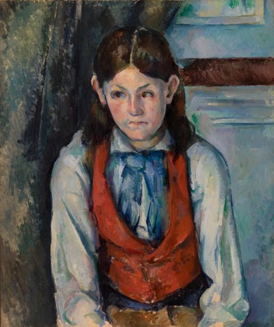赤いチョッキの少年 作： Paul Cézanne