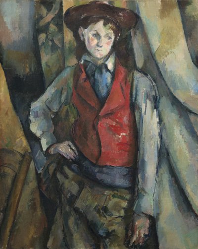赤いチョッキの少年 作： Paul Cézanne