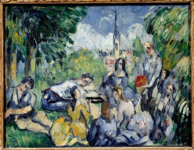 芝生の上での朝食 ポール・セザンヌ（1839-1906）の絵画 1875年 日0,21x0,27 m パリ、オランジュリー美術館 作： Paul Cézanne