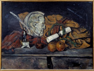 セザンヌのアクセサリー。メダイヨンのある静物画 フィリップ・ソラーリ作 ポール・セザンヌ（1839-1906）作 1873年 日0.6x0.8 m パリ、オルセー美術館 作： Paul Cézanne