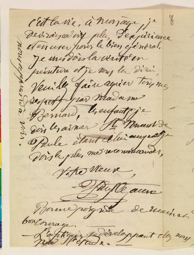 手書きの手紙(紙にペンとインク) 作： Paul Cézanne