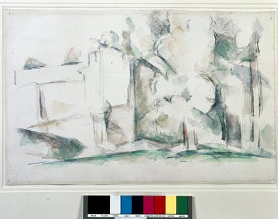 木漏れ日の中の家ポール・セザンヌ（1839-1906）の絵画 作： Paul Cézanne