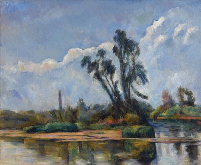 La Riviere par Cezanne, Paul (1839-1906).油彩・キャンバス、サイズ：50x61、1881年頃、個人蔵 作： Paul Cézanne