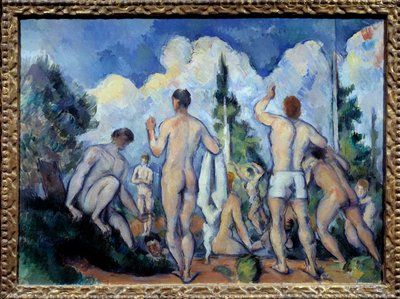 水浴客たち ポール・セザンヌ（1839-1906）の絵画 1890年 日。0,6x0,82 m パリ、オルセー美術館 作： Paul Cézanne