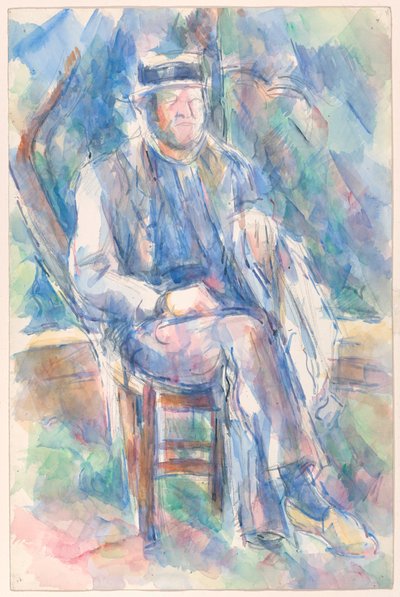 麦わら帽子をかぶる男 作： Paul Cézanne
