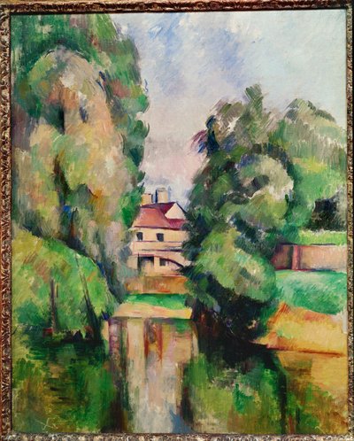 川の上の粉ひき場（油彩・キャンバス） 作： Paul Cézanne