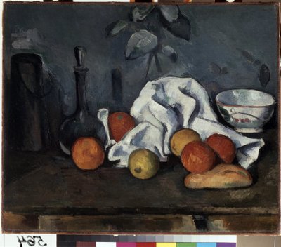 果物のある静物。 ポール・セザンヌ (1839-1906) の絵画 作： Paul Cézanne