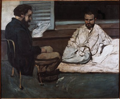 エミール・ゾラに原稿を読むポール・アレクシス（油彩・キャンバス 作： Paul Cézanne