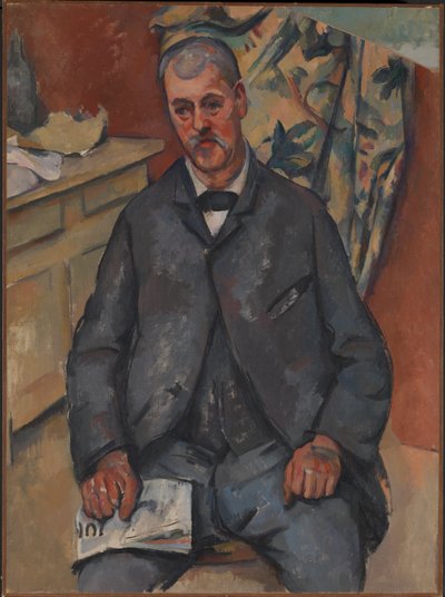 座っている男性の肖像 ポール・セザンヌ（1839-1906）の絵画 1898年オスロ。Nasjonalgalleriet - 座っている男性の肖像。ポール・セザンヌ（1839-1906）の絵画 作： Paul Cézanne