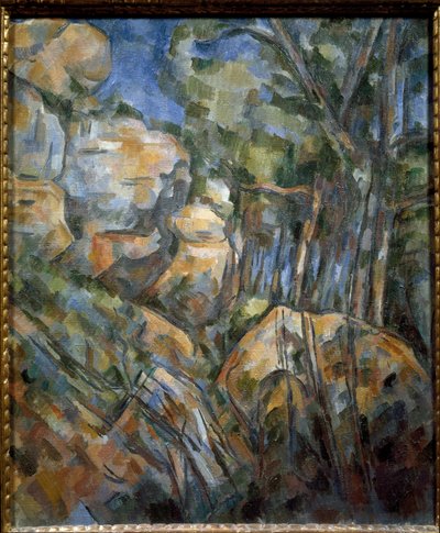 シャトー・ノワールの洞窟付近の岩（油彩・キャンバス、1904年頃 作： Paul Cézanne