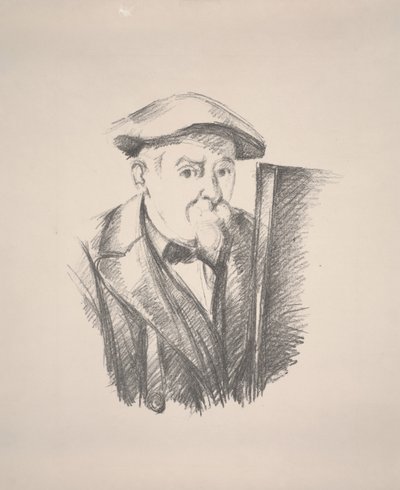 自画像（インク、紙、リトグラフ） 作： Paul Cézanne