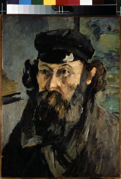 帽子をかぶったセルフポートレート 作： Paul Cézanne