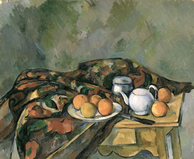 ティーポットのある静物（キャンバスに油彩） 作： Paul Cézanne