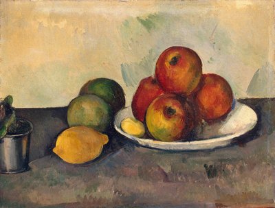 リンゴのある静物画 1890年頃 （油彩・キャンバス 作： Paul Cézanne
