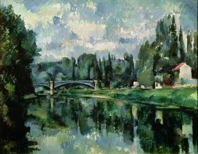 クレテイルのマルヌの銀行、1888年頃（キャンバスに油彩） 作： Paul Cézanne