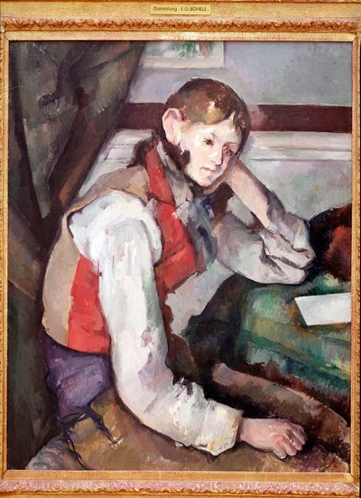 赤いベストの少年」または「赤いウエストコートの少年」について 作： Paul Cézanne