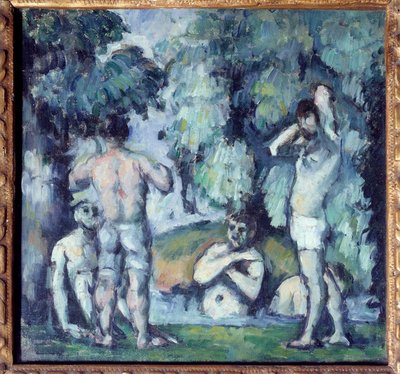 5人の水浴客 ポール・セザンヌ（1839-1906）の絵画 1875年 日。0.24x0.25 m パリ、オルセー美術館 作： Paul Cézanne