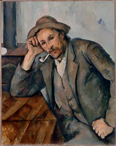 パイプを吸う人...（キャンバスに油彩） 作： Paul Cézanne