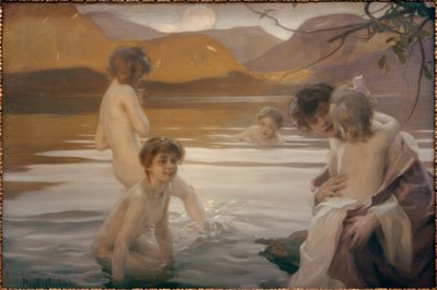 最初の風呂 作： Paul Chabas