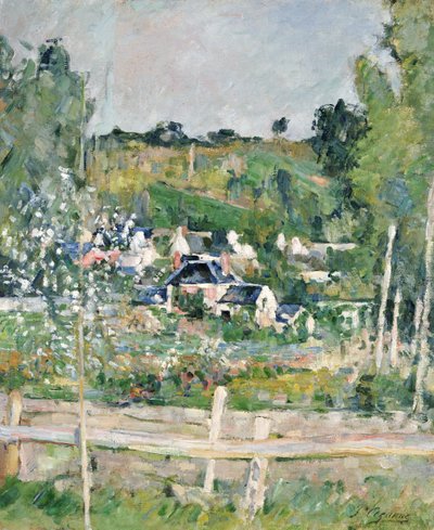 オーヴェル・シュル・オワーズの眺め、フェンス、1873年頃 作： Paul Cézanne