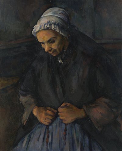 ロザリオの老婆c。 1895 作： Paul Cézanne