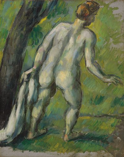 水浴び、後ろからの眺め。 1877年から1878年まで後ろから見た水浴び 作： Paul Cézanne