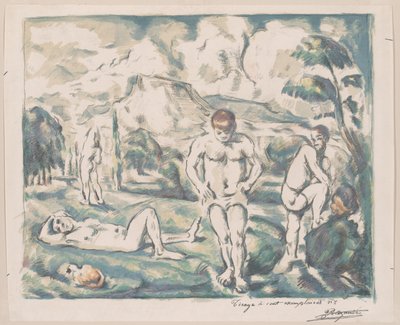 水浴者 作： Paul Cézanne
