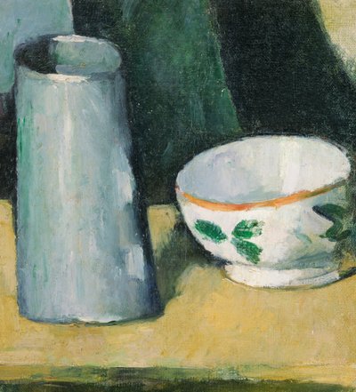 ボウルとミルク水差し 作： Paul Cézanne
