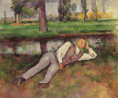 少年休憩、1887年頃 作： Paul Cézanne