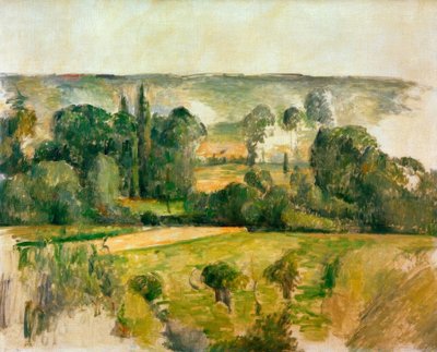 メダン近くの田舎と丘の中腹 作： Paul Cézanne