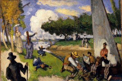 フィッシャー死ぬ（素晴らしいシーン）。 1875年 作： Paul Cézanne