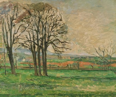 Jas de Bouffanの裸の木。 1885-86 作： Paul Cézanne