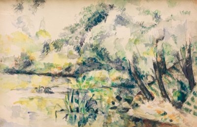 沼地の水（Melunの近く？） 作： Paul Cézanne