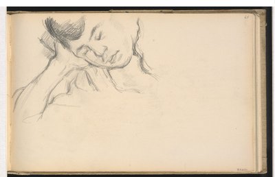 手で頭を休める図 作： Paul Cézanne